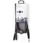 ND6575 - Cavo audio stereo jack audio 6.35mm/2 RCA 1.5m grigio - Cavi Audio Video