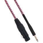 SP264 - Cavo XLR Cannon femmina a Jack 6.35 maschio 5 metri Mono - Bianco/Fucsia - Cavi Audio Video