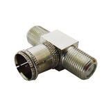 MT452 - Adattatore F Maschio a Doppia Presa F Femmina – Connettore a T - Varie
