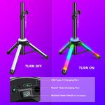 ST-LED100 - Stativo per casse acustiche con illuminazione LED RGB altezza massima 180 cm - Supporti e stativi