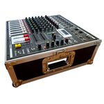 E9150 - Mixer Audio Professionale 8 Canali 850W con Effetti DSP, USB/SD, EQ Grafico e Flight Case - Mixer