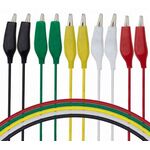 U108 - Set cavi morsetto coccodrillo 53 cm 10 pezzi - Varie