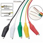 U108 - Set cavi morsetto coccodrillo 53 cm 10 pezzi - Varie