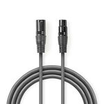 ND2227 - Cavo DMX Digitale 110 Ohm Maschio a 3 Pin XLR - Femmina a 3 Pin XLR 5m Grigio - Cavi Audio Video