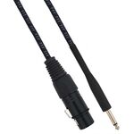 SP034 - Cavo XLR Cannon femmina a Jack 6.35 maschio 3 metri Mono - Nero/Blu - Cavi Audio Video