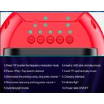 F2645 - Altoparlante Bluetooth 2x5W Radio FM/USB/SD rosso KK-3204 - Speaker Bluetooth