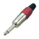 B9086 - Connettore Jack 6.3mm mono - rosso - Connettori e Adattatori