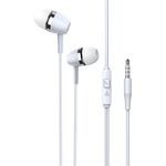 F2240 - Cuffie auricolari con microfono 1.2m jack audio 3.5mm bianche KSC-659 - Cuffie Auricolari