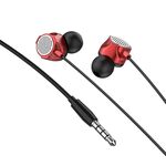 F4115 - Cuffie auricolari con microfono 1.2m rosse JD040 - Cuffie Auricolari