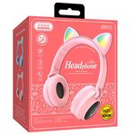 F4300 - Cuffie ad archetto bluetooth rosa JD012 - Cuffie