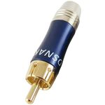 B9056 - Connettore RCA maschio contatti placcati oro - Connettori e Adattatori