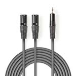 ND1175 - Cavo Audio XLR |2x Maschio a 3 Pin XLR-Maschio da 3,5 mm|3.0 m - Cavi Audio Video