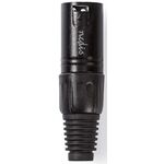 ND4894 - Connettore XLR 3-Pin Maschio nichelato Diametro ingresso cavo 5mm Nero - Connettori e Adattatori