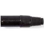 ND4894 - Connettore XLR 3-Pin Maschio nichelato Diametro ingresso cavo 5mm Nero - Connettori e Adattatori
