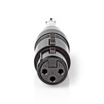 ND2655 - Adattatore XLR Mono - Femmina a 3 Pin XLR - Maschio da 6,35 mm - Nero - Cavi Audio Video