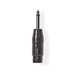 ND2655 - Adattatore XLR Mono - Femmina a 3 Pin XLR - Maschio da 6,35 mm - Nero - Cavi Audio Video
