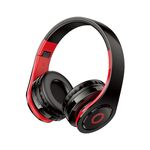 F4060 - Cuffie ad archetto Bluetooth con ingresso scheda SD rosse e nere KSC-728 - Cuffie