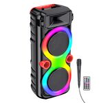 KK-8201 - Cassa acustica portatile ricaricabile 2x8" 30W Luce LED Bluetooth TWS/SD/USB KK-8201 - Casse Acustiche