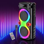 KK-8201 - Cassa acustica portatile ricaricabile 2x8" 30W Luce LED Bluetooth TWS/SD/USB KK-8201 - Casse Acustiche