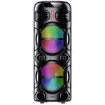 KK-8203 - Cassa acustica portatile ricaricabile 2x8" 40W LED Bluetooth/USB con microfono e telecomando  KK-8203 - Casse Acustiche