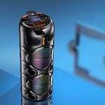KK-8203 - Cassa acustica portatile ricaricabile 2x8" 40W LED Bluetooth/USB con microfono e telecomando  KK-8203 - Casse Acustiche