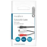 ND2565 - Cavo subwoofer RCA maschio - 2x RCA femmina 20cm Nero - Cavi Audio Video