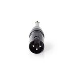 ND3808 - Adattatore XLR Mono Maschio a 3 pin XLR-Maschio da 6,35mm - Connettori e Adattatori