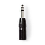 ND4566 - Adattatore XLR Stereo Maschio a 3 pin XLR-Maschio da 6,35mm - Connettori e Adattatori