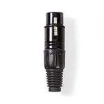 ND4892 - Connettore XLR Femmina a 3 pin XLR Nero - Connettori e Adattatori
