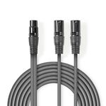 ND4988 - Cavo Audio XLR Bilanciato 2x Maschio a 3 Pin XLR-Femmina a 3 Pin XLR 1.5m - Cavi Audio Video