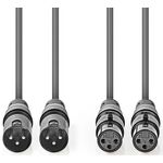 ND9655 - Cavo Stereo bilanciato 2XLR 3-Pin Maschio-2XLR 3-Pin Femmina 1.5m Sweex - Cavi Audio Video