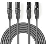 ND9655 - Cavo Stereo bilanciato 2XLR 3-Pin Maschio-2XLR 3-Pin Femmina 1.5m Sweex - Cavi Audio Video
