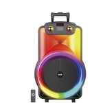 Q1218A - Cassa acustica  trolley 12" Luce LED Bluetooth/SD/USB/Radio - Casse Acustiche