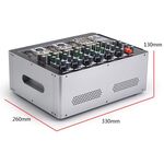SP6900 - Mixer professionale 7 canali con Bluetooth e microfoni wireless 600W - Mixer