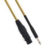 SP542 - Cavo XLR Cannon femmina a Jack 6.35 maschio 5 metri Mono - Giallo/Marrone - Cavi Audio Video