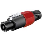 E9180 - Connettore speakon 4 poli rosso - Connettori e Adattatori