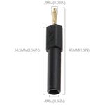 93140 - Mini spina a banana maschio da 2mm - Connettori e Adattatori
