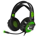 CMGH-3002 - Cuffie da gaming con microfono LED verde CMGH-3002 CrownMicro - Cuffie
