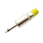 Q807 - Connettore Jack 6.3mm mono in metallo - giallo - Connettori e Adattatori