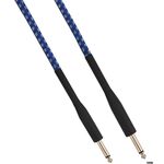 MIC135 - Cavo audio telato Jack maschio-maschio Mono 6.3mm 5m blu - Cavi Audio Video