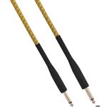 MIC300 - Cavo audio telato Jack maschio-maschio Mono 6.3mm 5m giallo/marrone - Cavi Audio Video