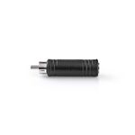 ND2746 - Adattatore audio mono Maschio RCA - Femmina da 6,35 mm 10 pezzi Nero - Connettori e Adattatori