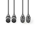 ND8055 - Cavo Audio XLR Bilanciato 2x Maschio a 3 Pin- 2x Femmina a 3 Pin 5m - Cavi Audio Video