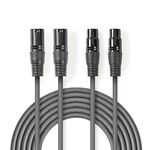 ND8055 - Cavo Audio XLR Bilanciato 2x Maschio a 3 Pin- 2x Femmina a 3 Pin 5m - Cavi Audio Video