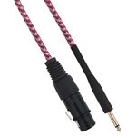 SP032 - Cavo XLR Cannon femmina a Jack 6.35 maschio 1.5 metri Mono - Bianco/Fucsia - Cavi Audio Video