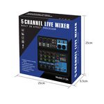 SP695 - Mixer professionale 5 canali Bluetooth/USB/Stereo RCA - Mixer