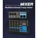 SP695 - Mixer professionale 5 canali Bluetooth/USB/Stereo RCA - Mixer