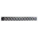 V2011 - Pannello rack 12 XLR Femmina nero - Amplificatori