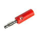 09107 - Connettore banana 4mm maschio - rosso - Connettori e Adattatori