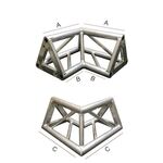 TRC500 - Giunto angolare per traliccio triangolare 30x30cm - Tralicci